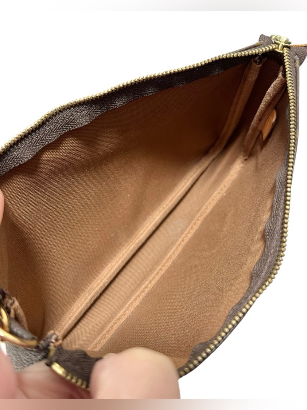 Louis Vuitton Monogram & Vachetta Leather Pochette Mini Bag - Picture 10 of 15
